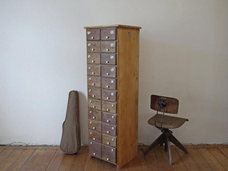 Schubladenschrank Antik Schrank Kontor Holt Vintage Fabrik Loft