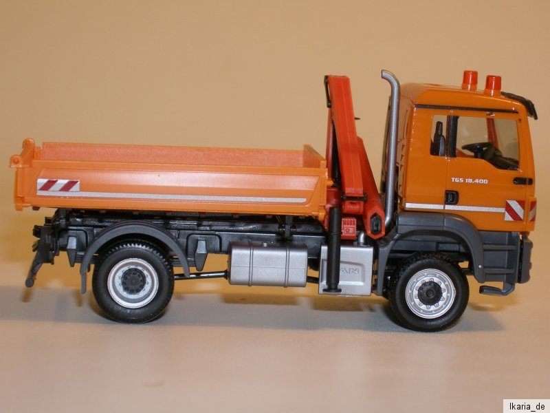 Herpa Man Tgs M X Meiller Kipper Mit Ladekran Kommunal