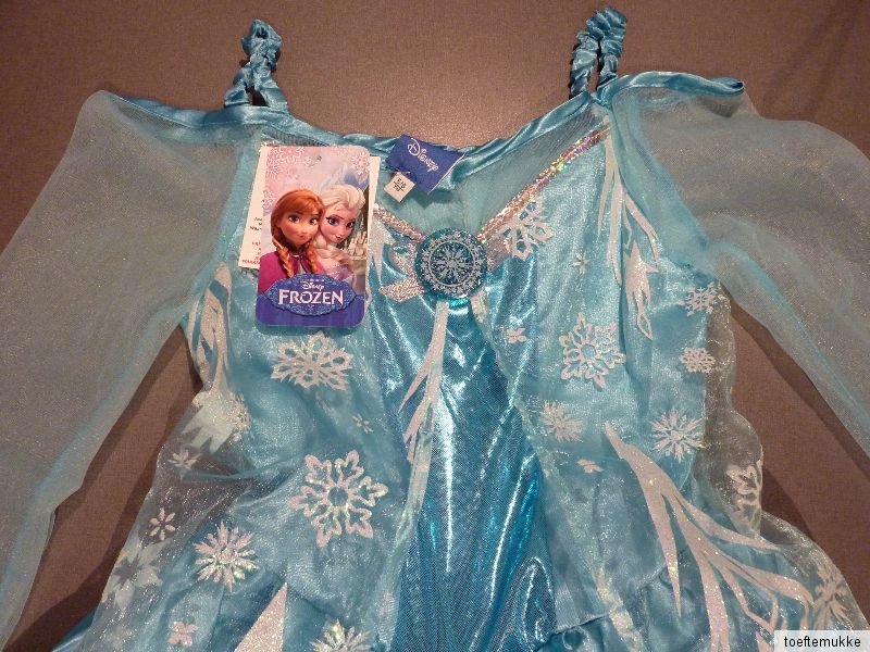 NEU Original DISNEY Frozen Eiskönigin Elsa Kostüm Kleid Blau 116 122