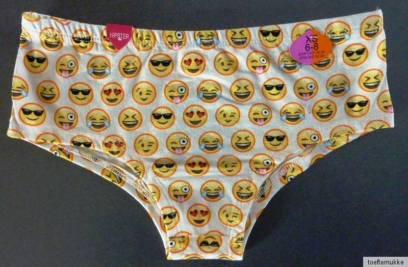 NEU Primark Emoji Icon Emoticon Smiley Hipster Slip Panty XS S M
