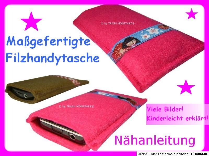 Nähanleitung *Maßgefertigte Handytasche aus Filz*