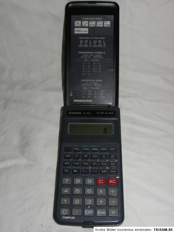CASIO fx100s TASCHENRECHNER V.P.A.M. / SCIENTIFIC CALCULATOR eBay