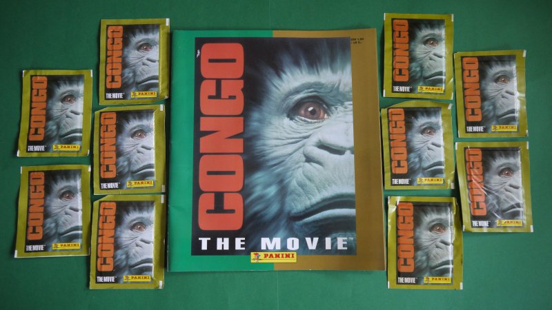 CONGO the Movie 50 boîtes PANINI FOOTBALL STICKER neuf dans sa boîte non ouvert 1995