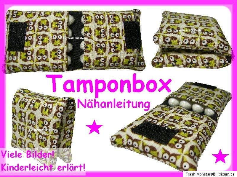 Nähanleitung Tampontäschchen, Tampontasche nähen für Anfänger