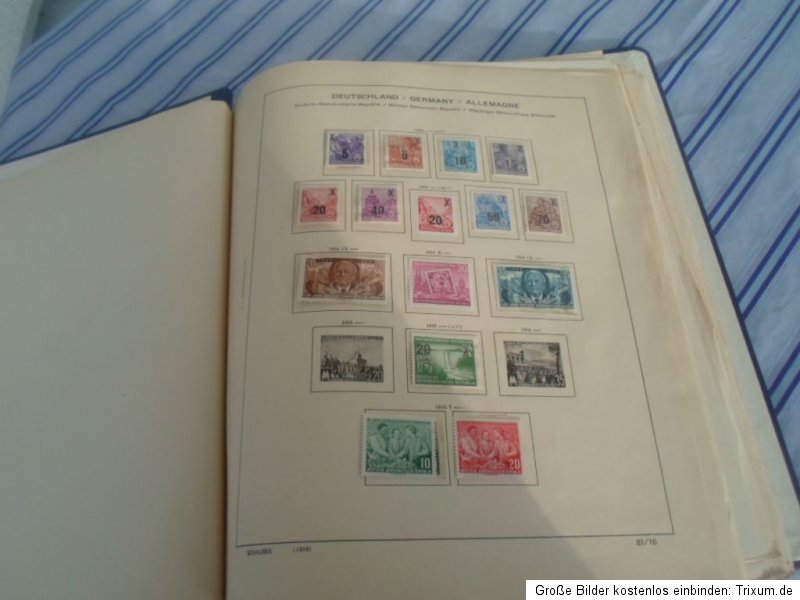 Postfrische ** DDR Teilsammlung Vordruck mit Binder 50er 60er Jahre