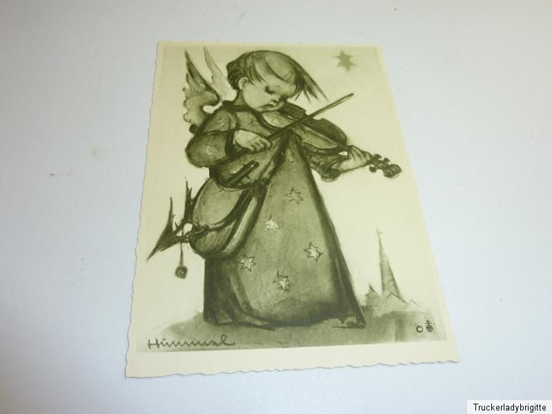 Alte Originale Hummel Karte Schwarz weiß gezackter Rand NR S 33 Müller unbesch.