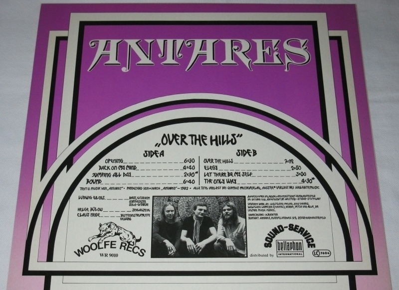 ANTARES over the hills LP Woolfe Recs. GER 1981 Rare KRAUTROCK PROG