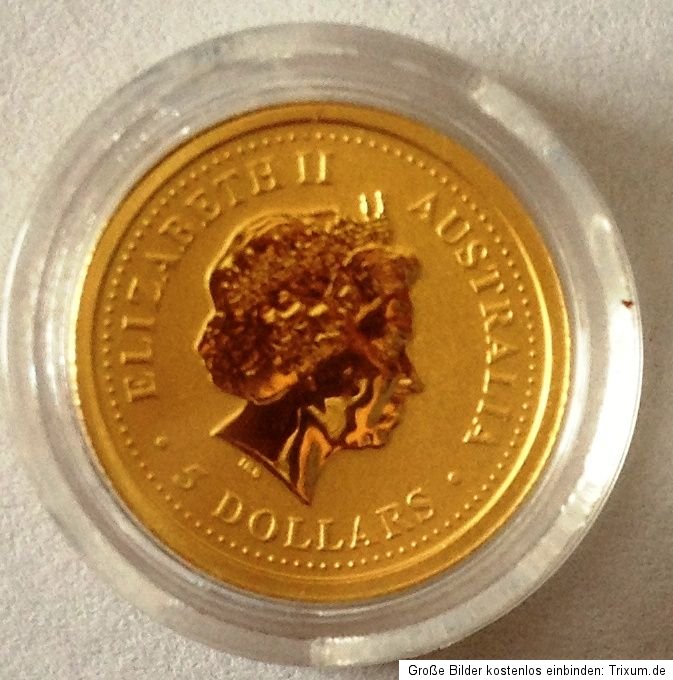 AUD 2002 Australien LUNAR / PFERD 1/20 oz Gold