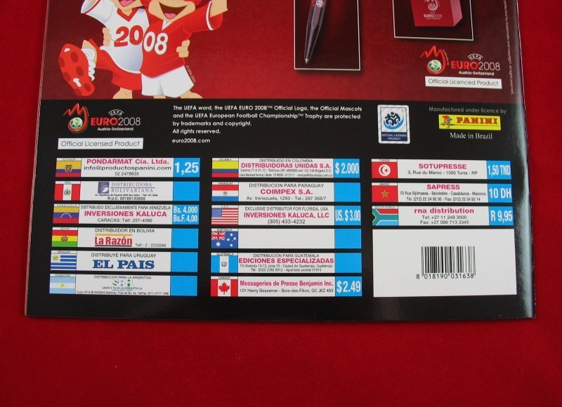 Panini Euro 2008 Satz komplett + Album = EM 08 alle 535 Sticker