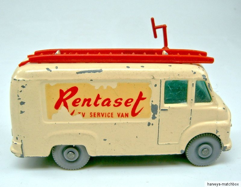 ミニカー Matchbox No 62 TV SERVICE VAN Lesney Matchbox #62 Rentaset TV Service Van 1960s Made in