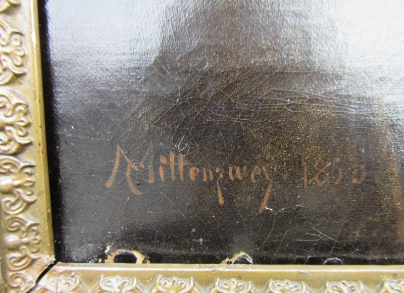 Ölgemälde Porträt von C. Mittenzwey 1853 | eBay