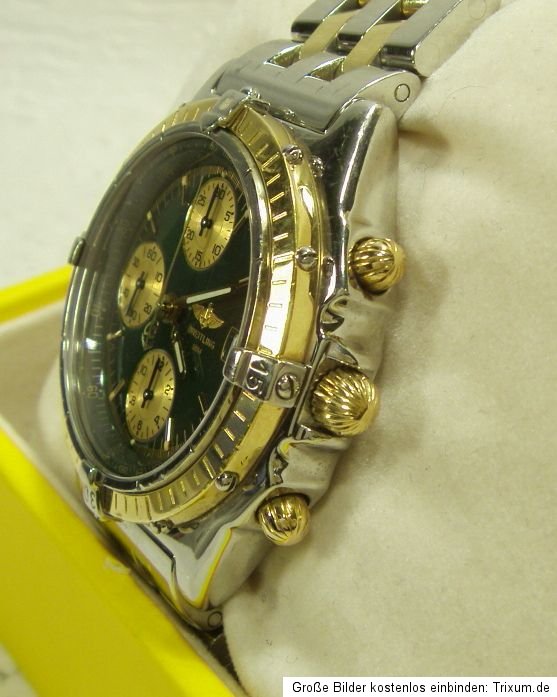 BREITLING CHRONOMAT HERRENUHR AUTOMATIC in STAHL / GOLD mit Box und