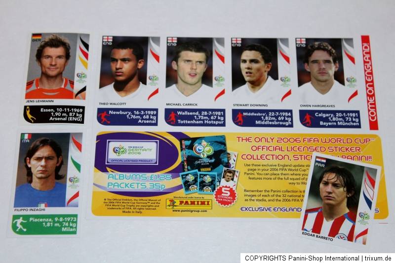 Panini WC WM Germany 2006 – KOMPLETT ALLE STICKER 0 596 + LEERALBUM