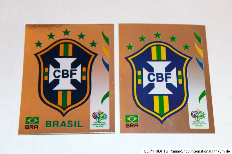 Autocollant Panini #379 Brésil Coupe Du Monde 2006 – Badge Brillant Exclusif Fabriqué Uniquement Au Brésil