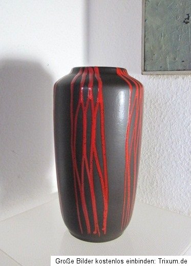 50s seltene FAT LAVA VASE Keramik   Scheurich 50er Jahre   Bodenvase