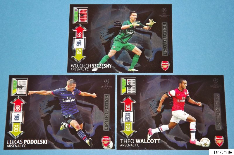 Limited Edition   Wojciech Szczesny, Lukas Podolski & Theo Walcott