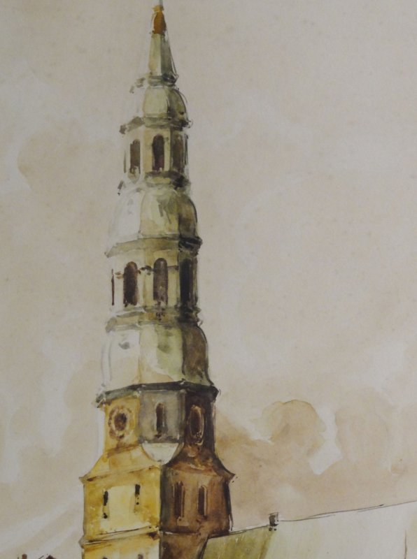 KARL HOLSTEIN (1912-2003) Aquarell: ALT-HAMBURG St ...