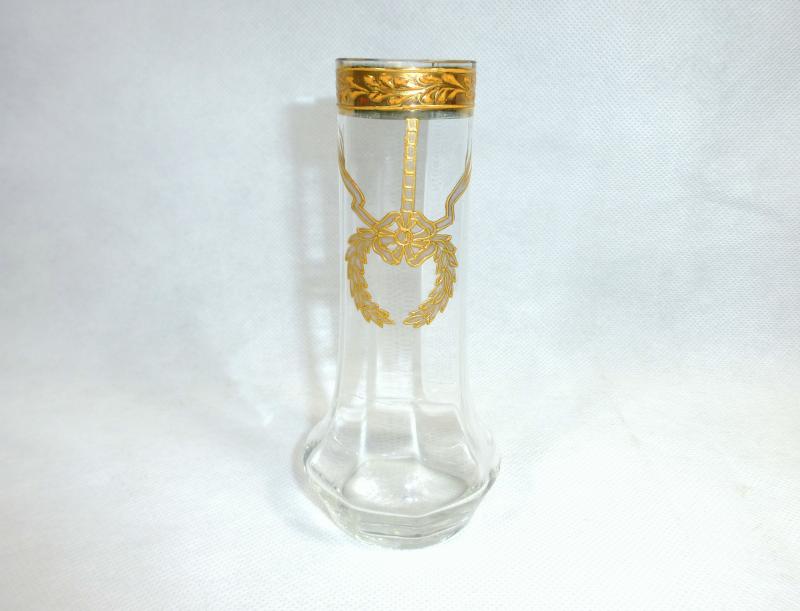 Unusual Glass Vase Bohemia Um 1900 Vase Gold Plated Ebay