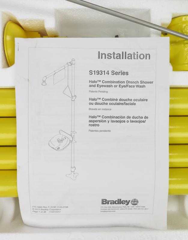 BRADLEY S19314 EW Safety Shower and Eyewash eBay