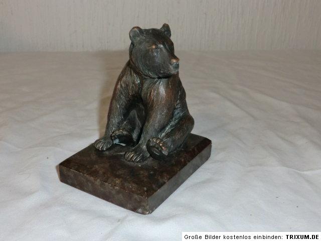 Alte Bronzebär Büste Skulptur Bär Bärenfigur Figur Bear  