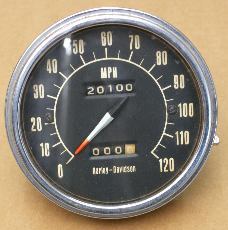 HARLEY ORIGINAL MILES SPEEDO SPEEDOMETER MPH SHOVELHEAD FLH STEWART-WARNER