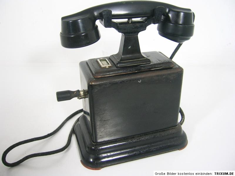 Uraltes Telefon,Ericsson,Schweden,Kurbelinduktor, um 1920/30,