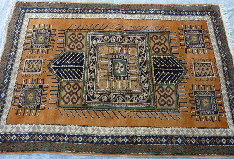 Kaukasischer Teppich Kasak Muster Wolle Auf Wolle 213 Cm X 145 Cm Kaukasien Ebay