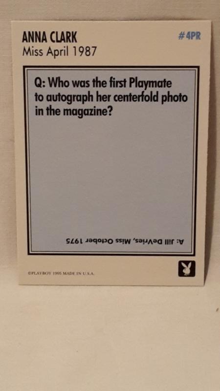 Playboy`s April Preview Card Miss April 1987 Anna Clark Playboy 1995 | eBay