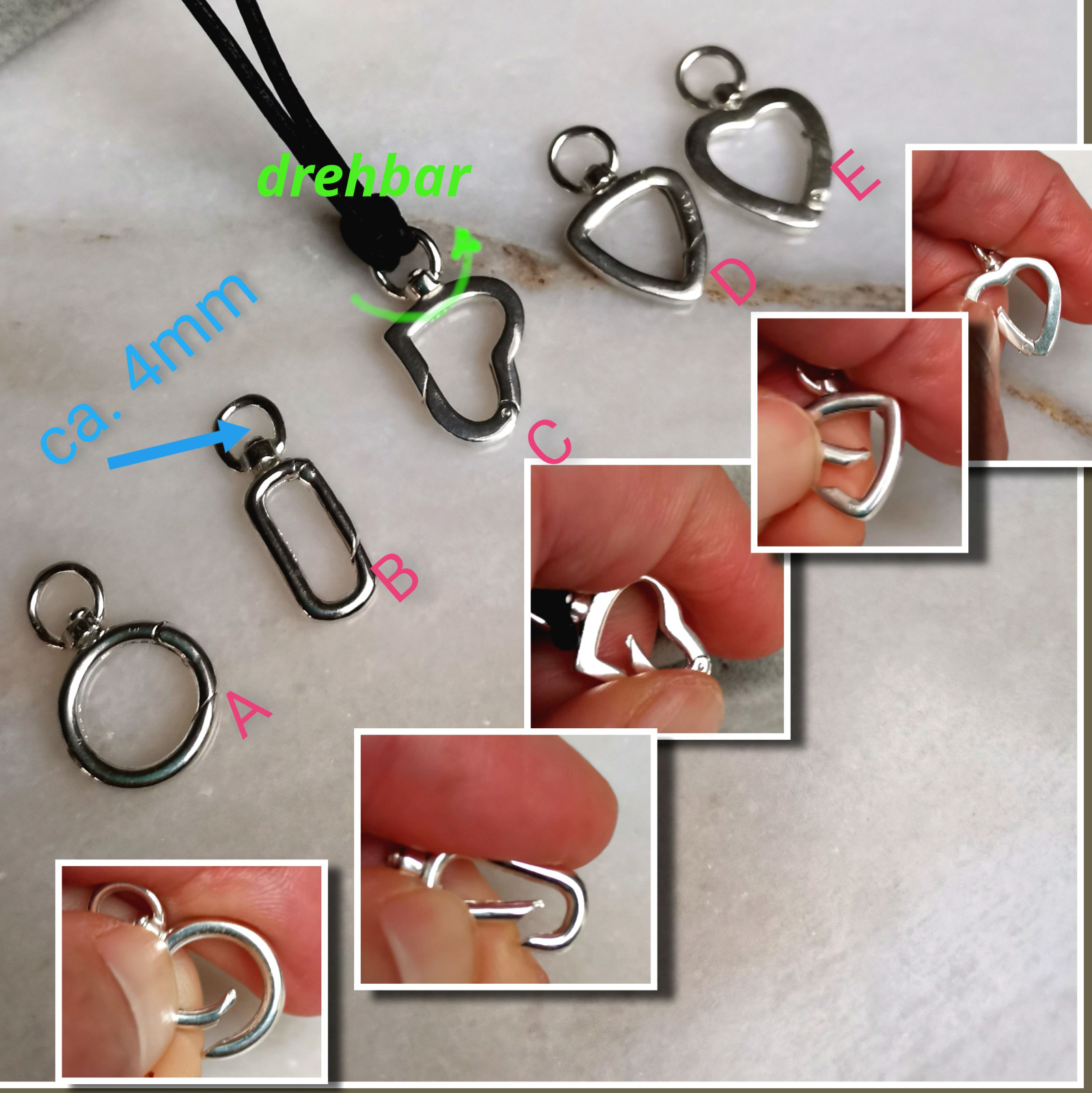 My-Bead Zwischenperle Mit Öse, 3 Mm, Aus 925 Sterling Silber – Verbinder Für Halsketten, Armbänder & DIY-Schmuck