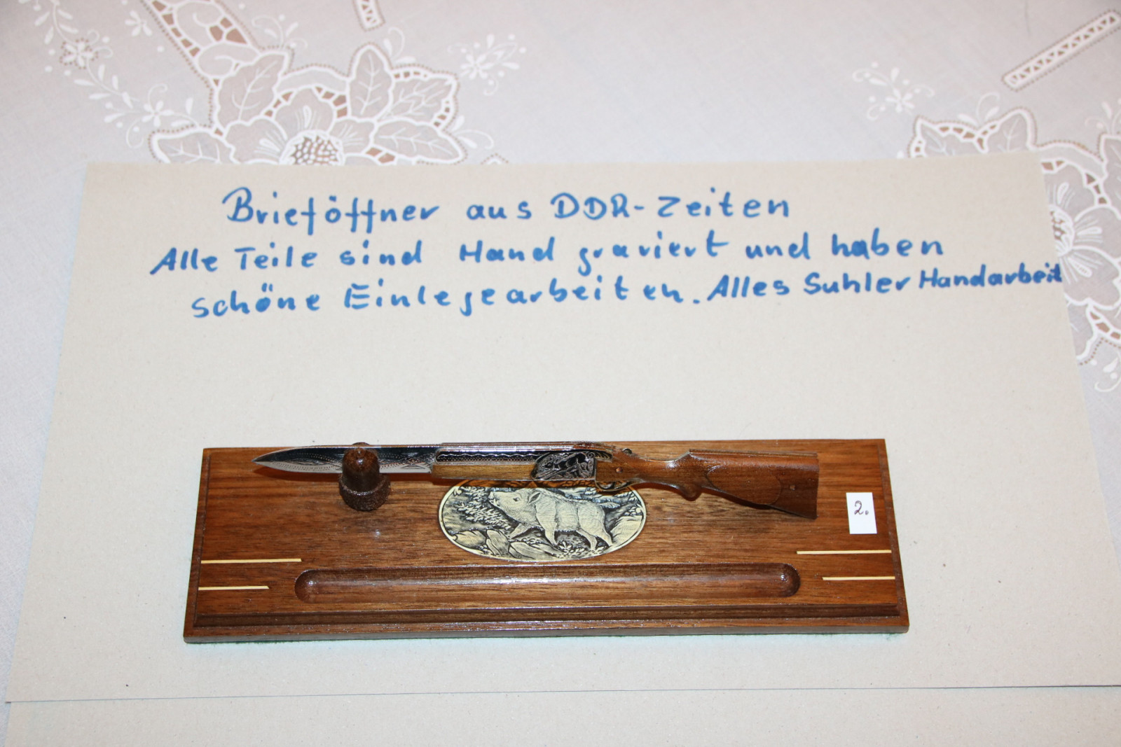 Unikat Gewehr Brieföffner aus DDR-Zeiten - Suhler Handarbeit ...