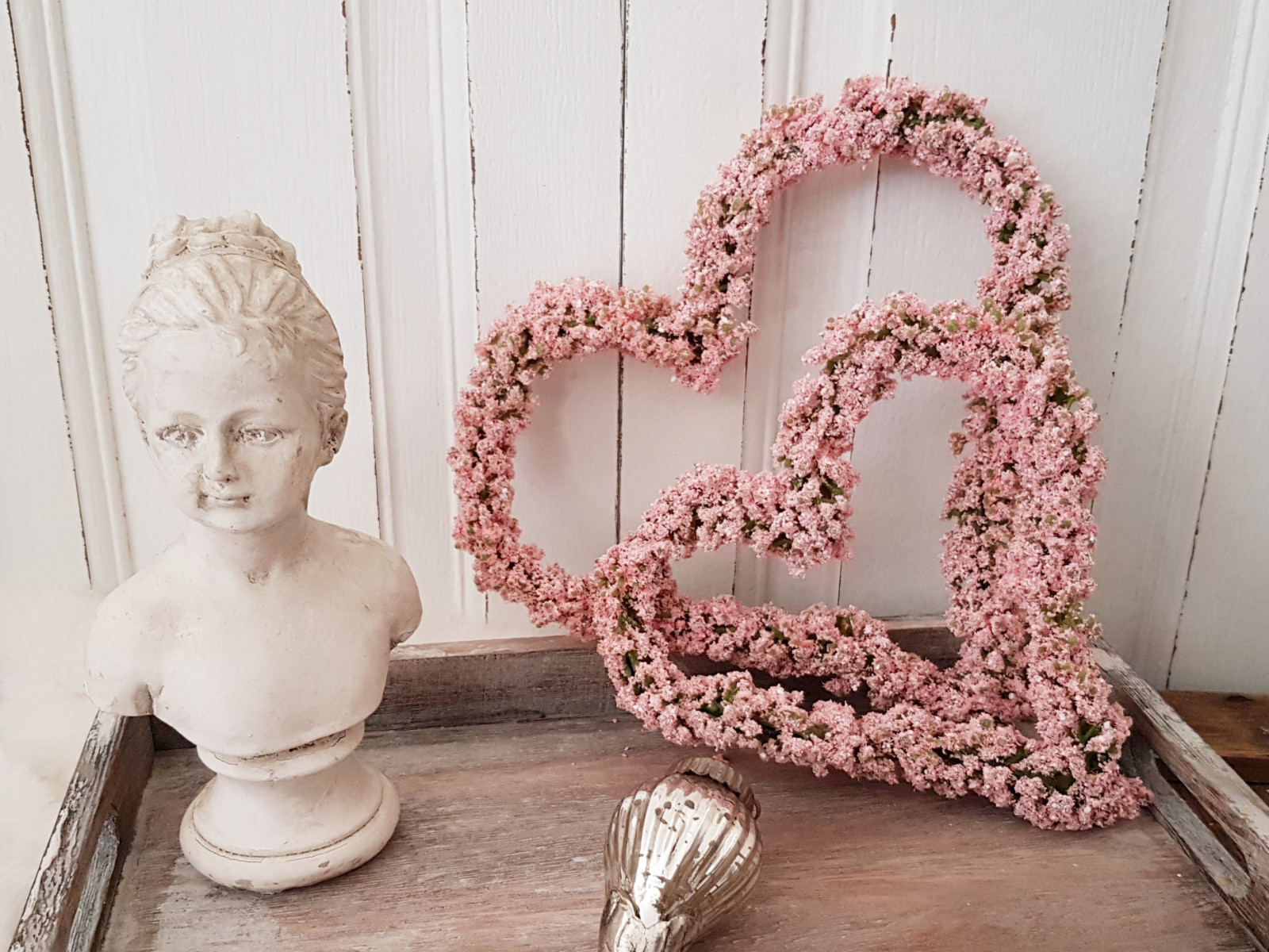 Schleierkraut Herz rosa knstlich Gypsophila 18 cm Dekoherz Kommunion  Hochzeit | eBay.de
