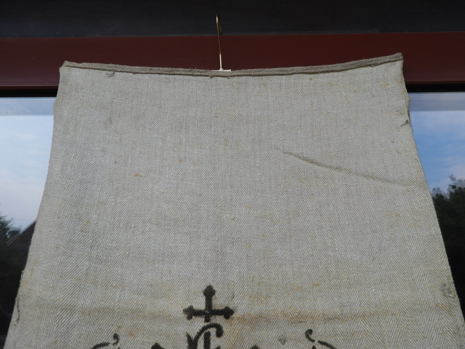 1937 LEINENSACK 1 linen bag Bauer Müller Leinen Getreidesack bedruckt METTMACH