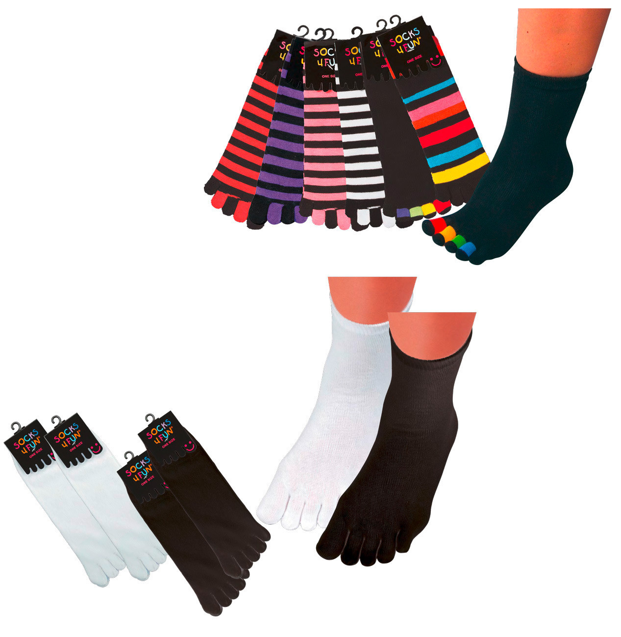 Zehensocken mit Baumwolle