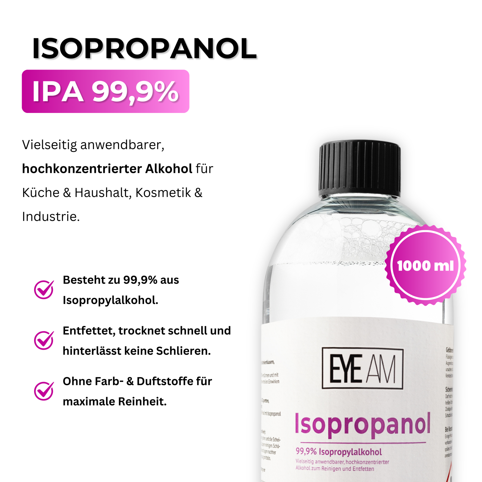 Isopropanol 99,9% Reiniger JaTop Isopropanol 99,9% – 2 Liter Reinigungsalkohol Made In Germany – Inkl. Praktischem Ausgießer Isopropanol 99,9% Reiniger JaTop Isopropanol 99,9% – 2 Liter Reinigungsalkohol Made In Germany – Inkl. Praktischem Ausgießer