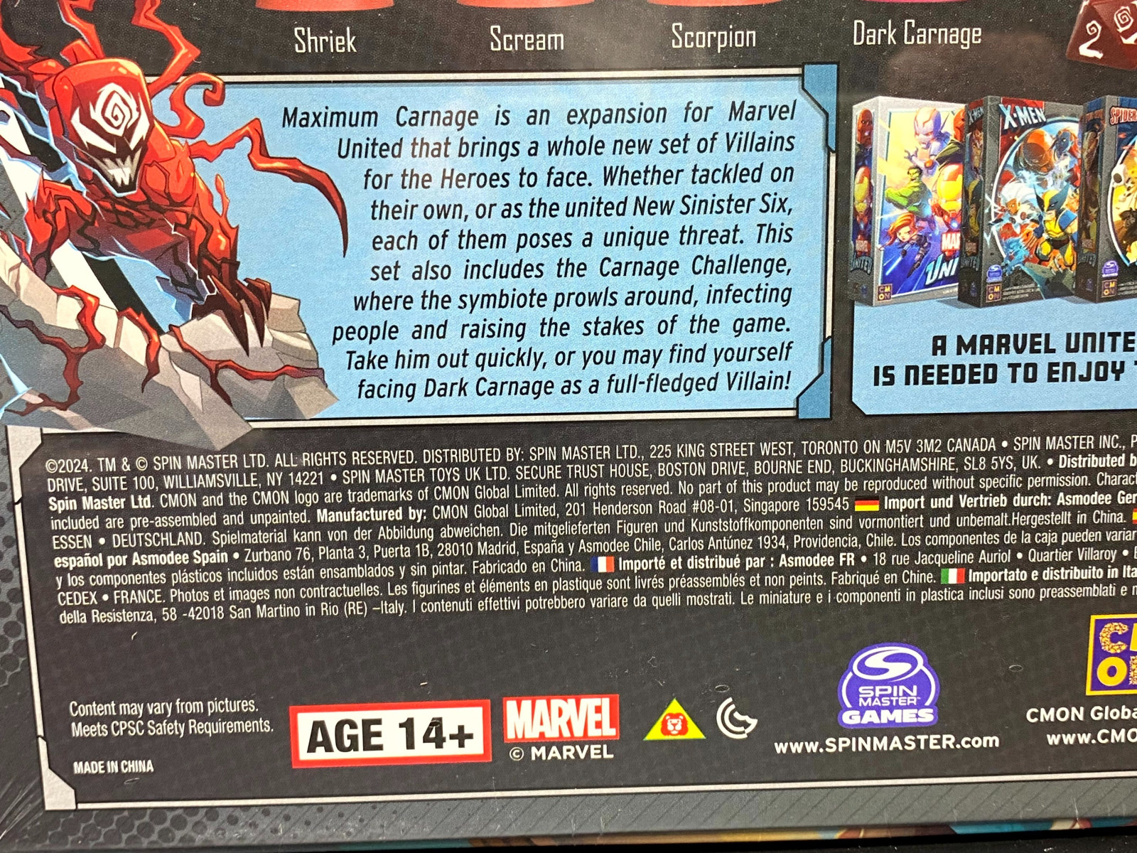 Marvel United Multiverse - Kickstarter Exclusive - Maximum Carnage